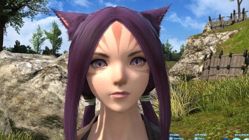 FF14　美容師で変更できる箇所　瞳孔が縦長　ミコッテ　女性